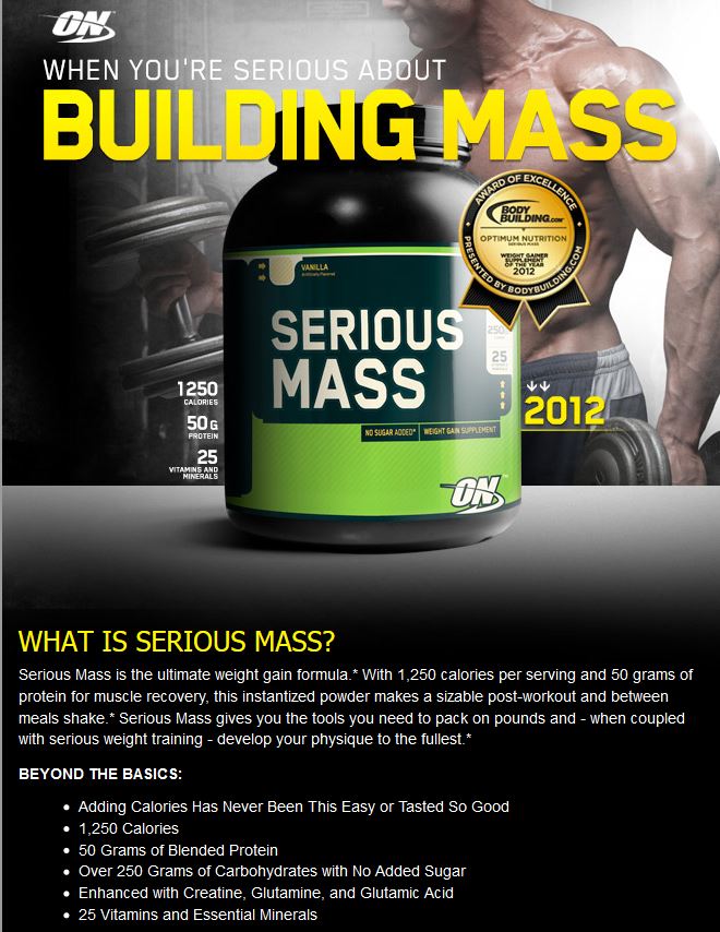 Optimum Nutrition Serious Mass 